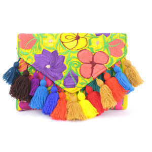 Handmade Boho Crossbody Purse Tassel Embroidered